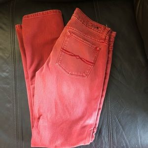 Lucky Brand red denim 5 pocket jeans